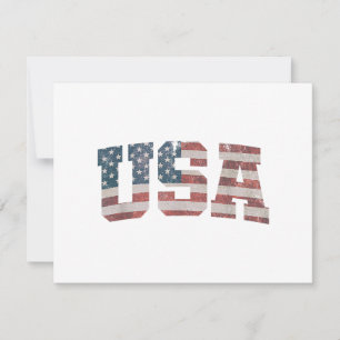 Reserva La Fecha La bandera de los Estados Unidos Patriótica 4 de j