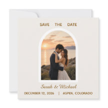 La Boda de Foto del Arco Moderno Save the Date