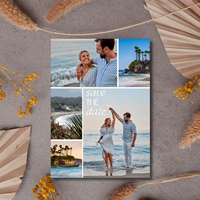 Reserva La Fecha La boda de la playa de California salva la fecha (California Coast Beach Wedding Save the Date)