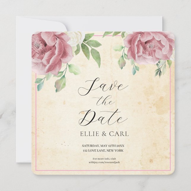 Reserva La Fecha La Boda de la Rosa Desvanecida (Anverso)