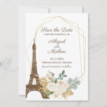 La boda de la Torre Eiffel de los Rosas franceses 