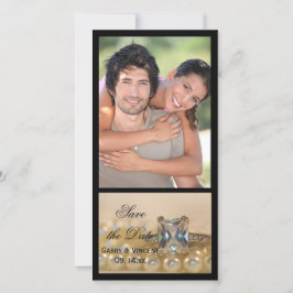 Reserva La Fecha La boda de las perlas del anillo del diamante de l