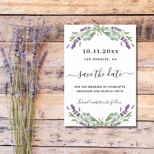 Reserva La Fecha La boda de Lavender eucalipto salva la fecha