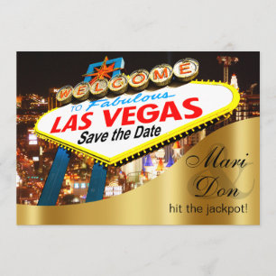 Reserva La Fecha La boda del Rótulo de Las Vegas salva la fecha