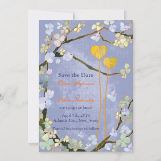 Reserva La Fecha La boda floral azul rusa salva la fecha