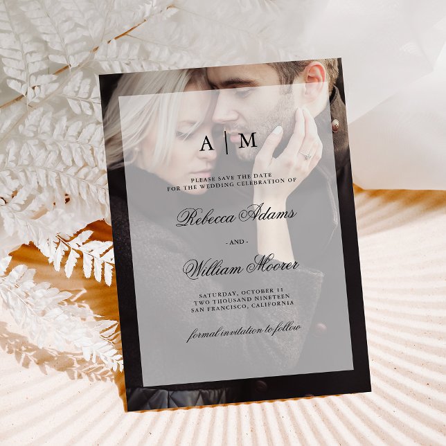 Reserva La Fecha La boda moderna salva la fecha | Foto con superpos (Subido por el creador)