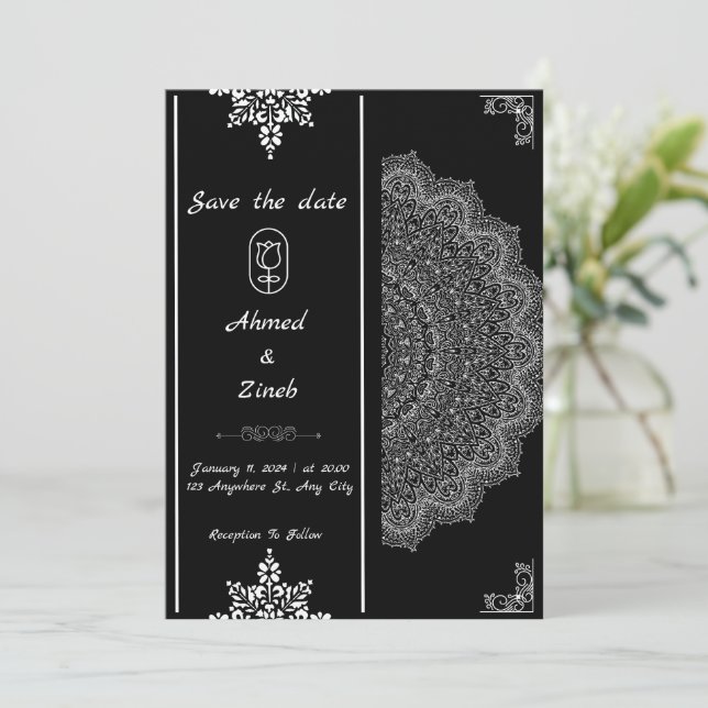 Reserva La Fecha La boda musulmana salva la fecha (Anverso de pie)