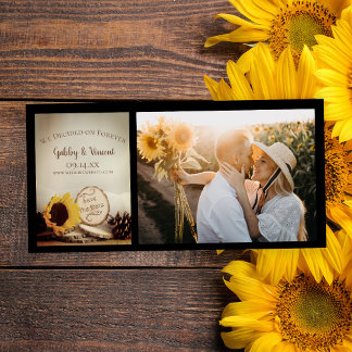 Reserva La Fecha La boda rústica de los bosques de girasoles salva 