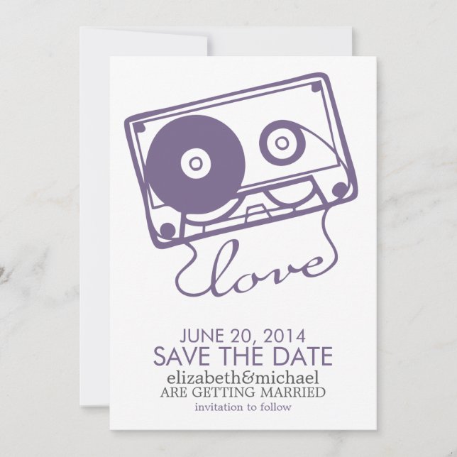 Reserva La Fecha La boda The Perfect Mix Save the Date {púrpura} (Anverso)