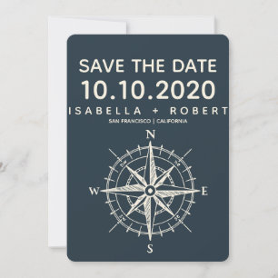 Reserva La Fecha La brújula azul Boda Guardar la fecha