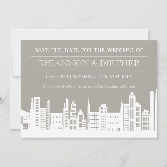 Reserva La Fecha La ciudad urbana salva las fechas (Anverso)