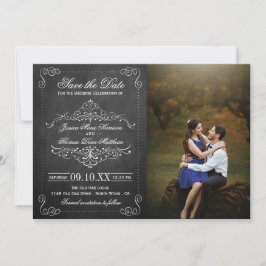 Reserva La Fecha La colección de Bodas Ornate Chalkboard