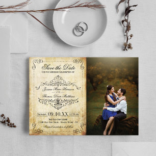Reserva La Fecha La colección Ornate Flourish Vintage Wedding