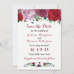 Reserva La Fecha La colección romántica de Bodas florales