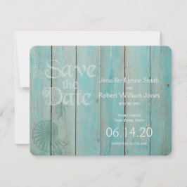 Reserva La Fecha La concha azul en la boda de Wood Beach Save the D