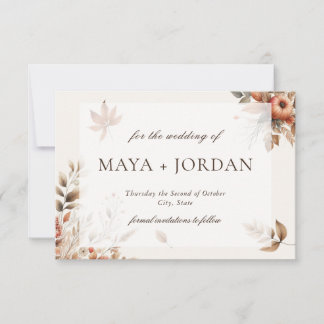 Reserva La Fecha La cosecha de calabaza del otoño de crema salva la