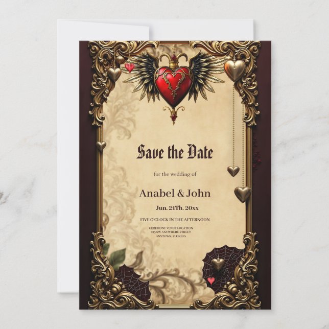 Reserva La Fecha La elegancia y el misticismo del corazón gótico (Anverso)