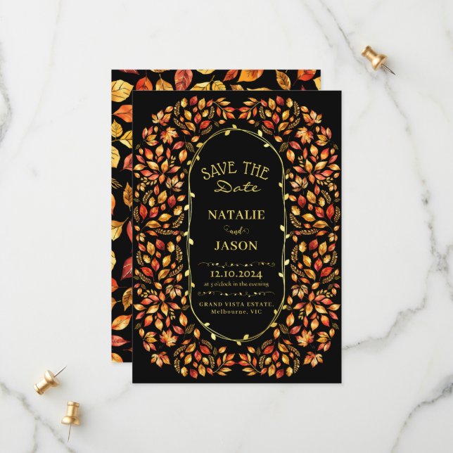 Reserva La Fecha La elegante caída rústica deja al Boda Boho (Anverso/Reverso In Situ)