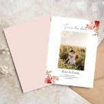 Reserva La Fecha La Flor Rosa Elle Elegante Boda Salva La Fecha<br><div class="desc">¡Hecho para ti!</div>