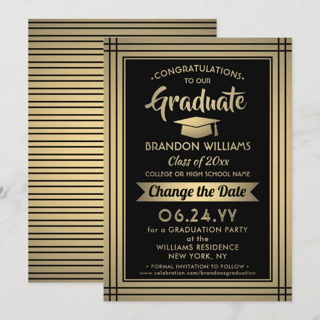 Reserva La Fecha La graduación cambia la fecha de la postergación d (Anverso / Reverso)