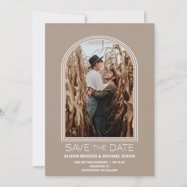 Reserva La Fecha La moderna boda de fotos en el arco pekinés salva  (Anverso)