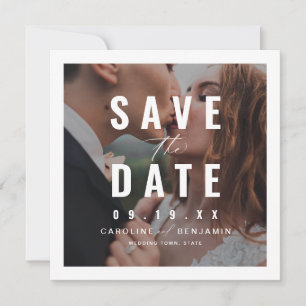 Reserva La Fecha La moderna tipografía fotografía de la boda salva