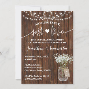 Reserva La Fecha La Nada Occidental Fancy Just Love Elopement Invit