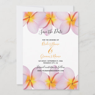 Reserva La Fecha La Plumeria Rosa Frangipani Boda Salva La Fecha