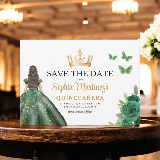 Reserva La Fecha La princesa verde esmeralda Quinceañera salva la f (Subido por el creador)