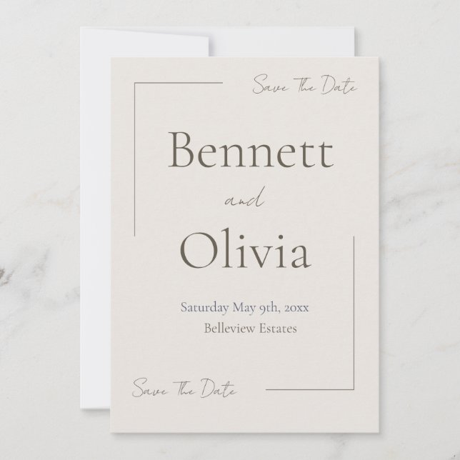 Reserva La Fecha La suave boda de temporada salva la fecha (Anverso)