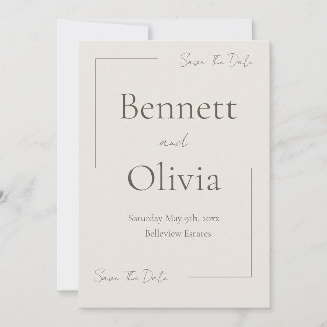 Reserva La Fecha La suave boda de temporada salva la fecha (Anverso)