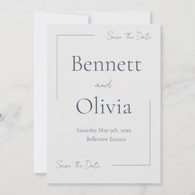 Reserva La Fecha La suave boda de temporada salva la fecha (Anverso)