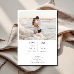 Reserva La Fecha La tipografía moderna de la playa Foto Boda de des