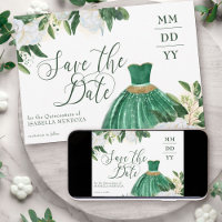 La vegetación esmeralda White Peony Quinceanera Pr
