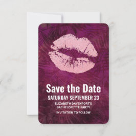 Reserva La Fecha Labios Brillantes Rosados Sexys Glamour Despedida 
