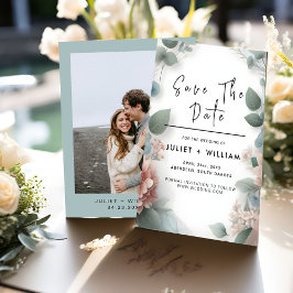 Reserva La Fecha Lace Tulle Pastel Dusty Blue Boda