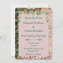 Reserva La Fecha Ladrillos pintados Boda de marfil verde salva la f