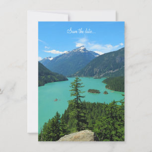 Reserva La Fecha Lago Turquesa de montaña blanca y nieve en Washing