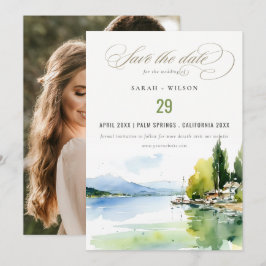Reserva La Fecha Lake Geneva Switzerland Landscape Wedding Photo