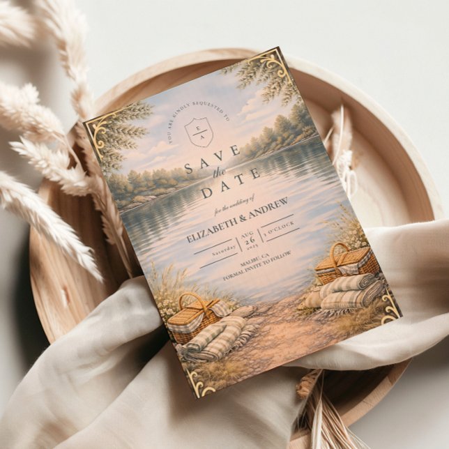 Reserva La Fecha Lake Picnic Forest Elegance Wedding (Subido por el creador)