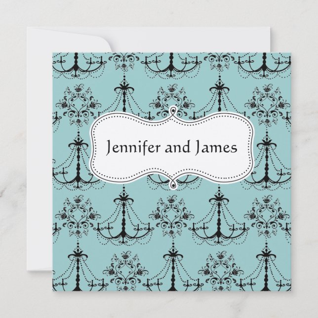 Reserva La Fecha Lámpara De Crema Azul Salve La Fecha (Anverso)