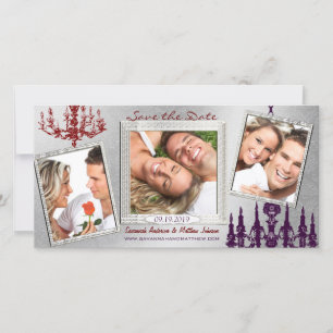 Reserva La Fecha Lámpara De Damasco Plata Red & Plum Guardar La Fec