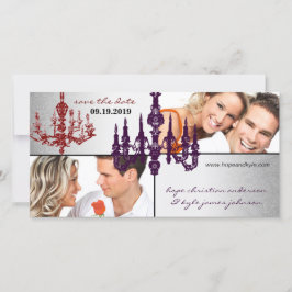 Reserva La Fecha Lámpara De Damasco Plata Red & Plum Guardar La Fec