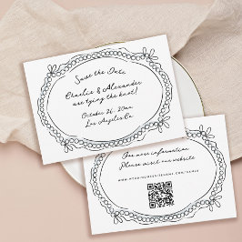 Reserva La Fecha Lápices de pluma y tinta y perlas