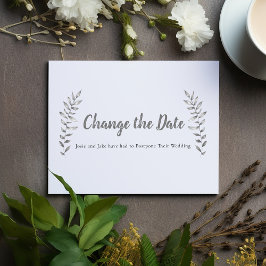 Reserva La Fecha Lápiz de hojas dibujadas y bifurcación cambiar la 