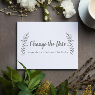 Reserva La Fecha Lápiz de hojas dibujadas y bifurcación cambiar la 