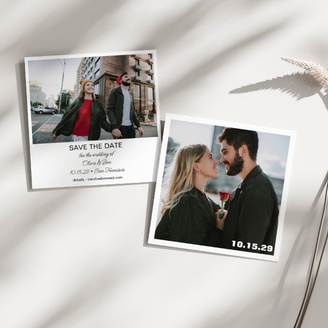 Reserva La Fecha Large Photo Modern Square Minimalist Wedding (Subido por el creador)
