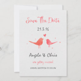 Reserva La Fecha Las aves acuarelas de amor salvan la fecha