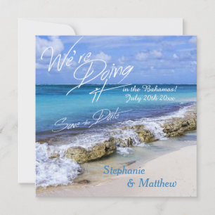 Reserva La Fecha Las Bahamas de la boda de playa salvan la fecha