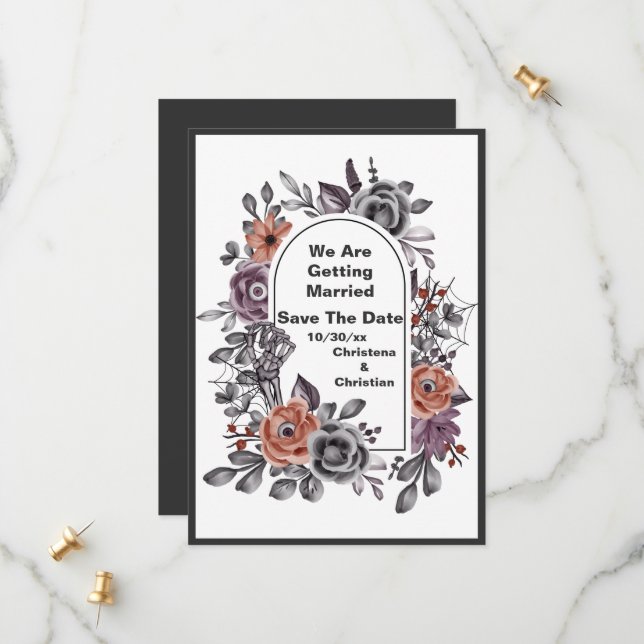 Reserva La Fecha Las Flores Malvadas Ven Halloween Guardar La Fecha (Anverso/Reverso In Situ)